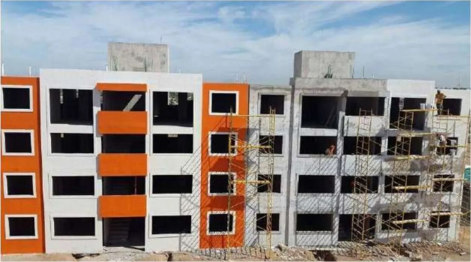 Edificios con moldes de aluminio · fotografía de obra