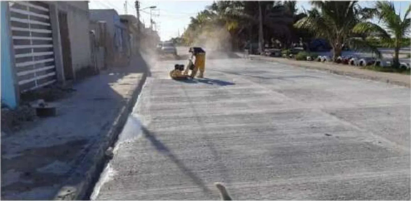 Pavimentación de concreto e infraestructura urbana · fotografía de obra